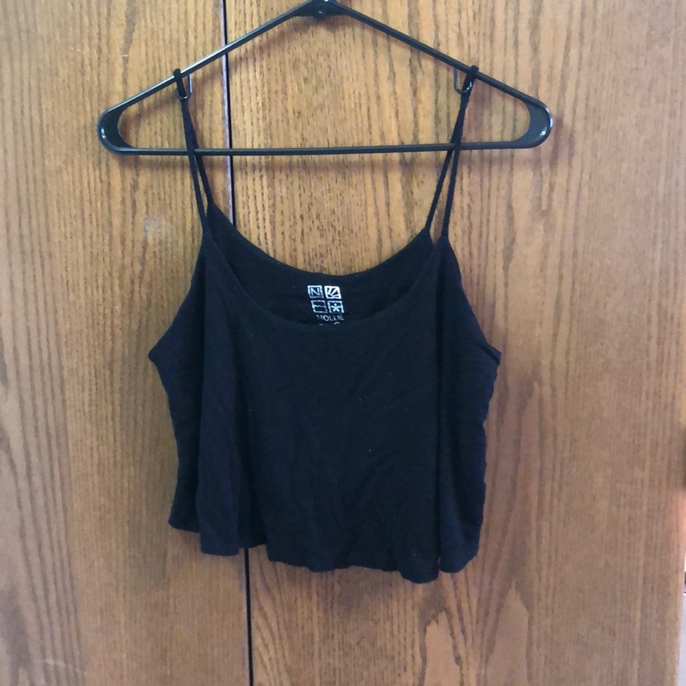 Black Nollie (PacSun) Flowy Crop Top Tank